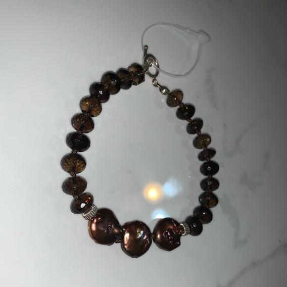 Mahogany Tone Mala Beaded Bracelet - Picture 6 of 8